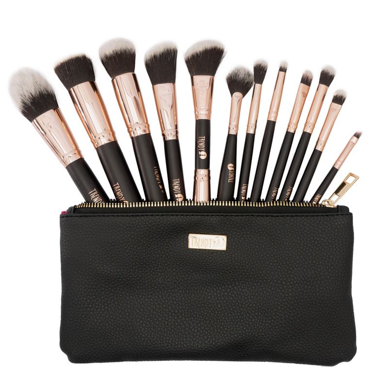 Kit Brochas Clásico Negro Ref KNC1728 – Precisión y Elegancia para tu Maquillaje